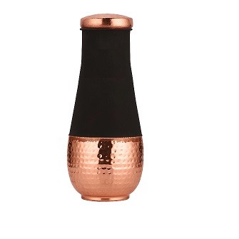 Pure Copper Hammered & Powder Coating Tulip Bed-Side Jar / Matka Pot Elegant and Stylish Jar
